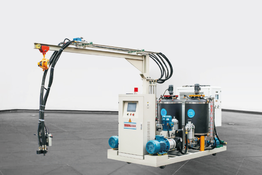 Tweecomponenten mobiele polyurethaan hogedrukinjectie-machine met track